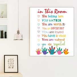ColorfuI Inspirational Wall Decals Positive Saying in This Room Quotes Wall Stickers Coloful Peel and Stick Wall Decals for Bedroom Nursery Playroom Daycare School Classroom Decor