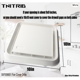 S97006651 Fan Cover Grille for Broan NuTone Bathroom Fan Assembly Replacement, Fits 663, 670A, 670B, 670C, 670D, 670E Bathroom Exhaust Fan Light Cover Replacement