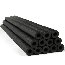 Nezyo 12 Pack Pool Noodles Foam Swim Noodles 52 Inch Jumbo Hollow Swimming Pool Noodle Bulk Floats Heavy Duty for Xmas Decoration Craft Projects Padding Bumper(Black)