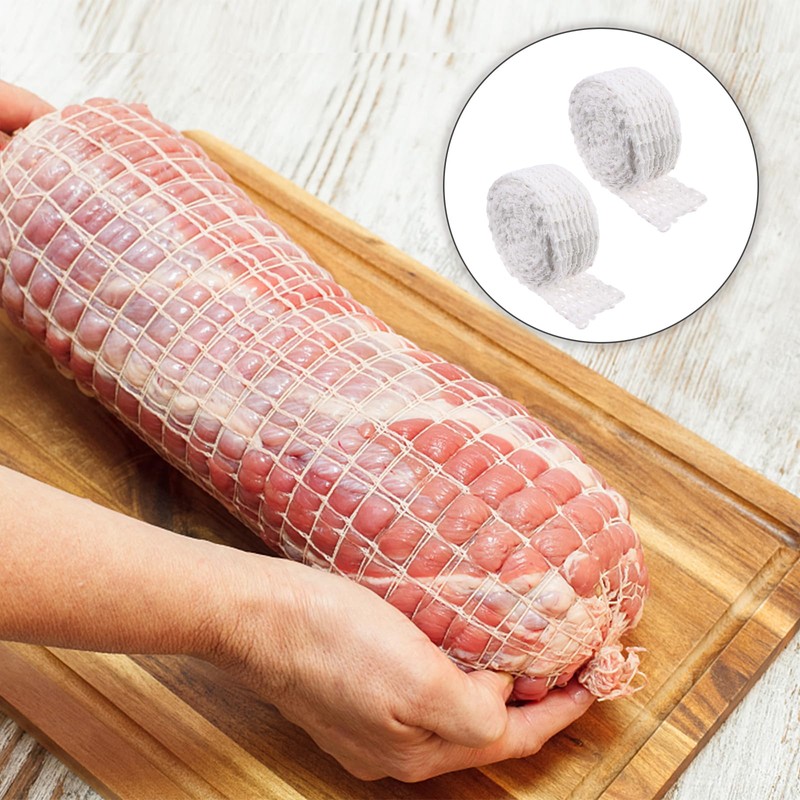 12m Meat Netting Roll,Size 16,Elastic Smoked Meat Poultry Ham Netting