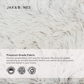 Jax & Bones Dog Bed Cozy Mat - Washable Dog Mat - Large Flat Pad Fits Standard Size Crate & Kennel - Arctic Shag Dog Crate Mat | 36 x 23 Inches