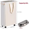 efluky Slim Laundry Hamper with Wheels, Rolling Laundry Basket for