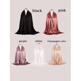 Coubeau Long Neck Scarf for Women Elegant and Lightweight Scarf Multifunctional Neckerchief, Intense Purple