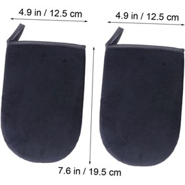 2 piezas Guantes Aplicadores para Bronceado sin Sol Manoplas Antipelusa Cómodas para Aplicar Crema Bronceadora Uniformemente Color Negro