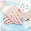 Healeved 12pcs Rhinestone Nail Art Decorations for Manicure Jewelry Nail