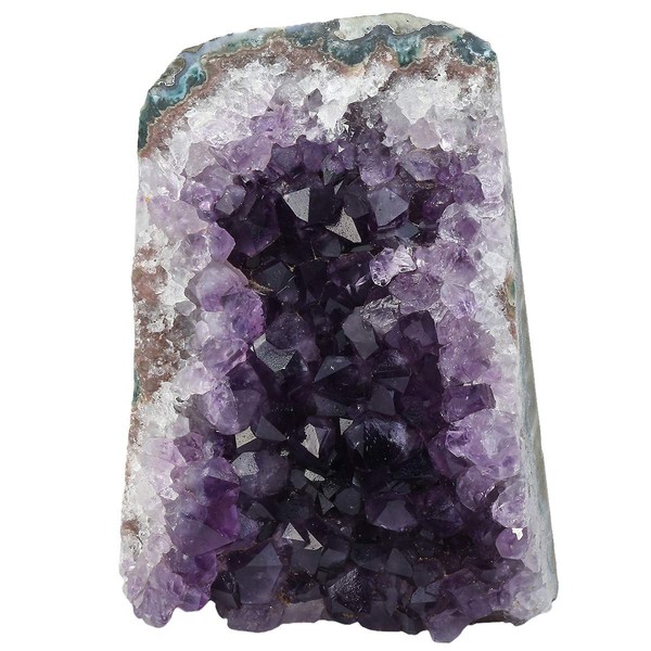 mookaitedecor Natural Amethyst Druzy Segment Raw Piece Gemstone Amethyst Crystal Druze Natural Piece Decorative Stones (600-800 g)