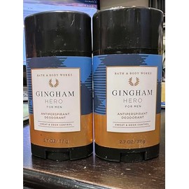 2 x Gingham Hero Men's Collection Antiperspirant Deodorant stick Sweat & Odor Control Bath & Body 2.7 oz