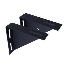 LC LICTOP 90 Degree Gusseted Right Angle Bracket, 7 Inches Heavy Duty Iron Corner Connector with 4 Slotted Holes, for Unistrut Channel, Shelving, Trailer and Industrial Building Support 2Pcs