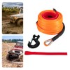 3/8'' x 100ft Synthetic Winch Rope with Hook, 23,809 LBS