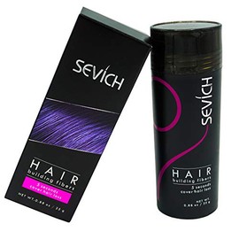 Sevich 25g Fibra Capilar Para Cubrir Calvicie, Canas y Dar Volumen Al Cabello (Negro)