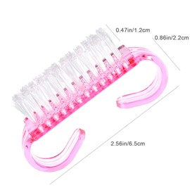 6 Pcs Nail Cleaning Brush with Handle Grip, Hand Scrubbing Plastic Cleaning Brush for Cleaning Nails Toes Nail Home Salon Use (Blue, Pink, Purple)