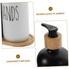 Mikinona Lotion Dispenser Set with Bamboo Tray Ergonomic Pump for