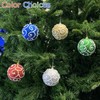 allgala 12 Pack 3 Inch Christmas Tree Ornament Balls-Glitter Decorated