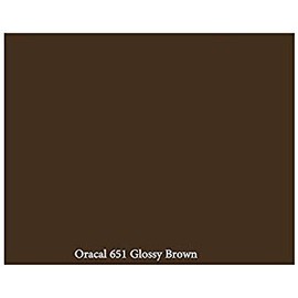 12" x 10 ft Roll of Glossy Oracal 651 Brown Adhesive-Backed Vinyl for Craft Cutters, Punches and Vinyl Sign Cutters by VinylXSticker