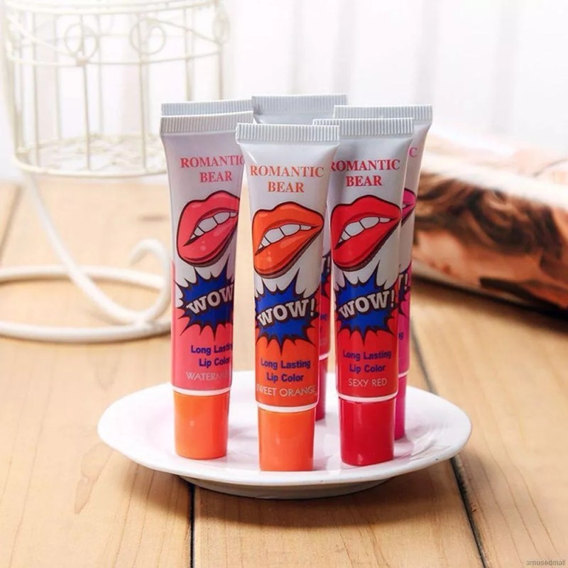 Wow Romantic Bear Set 6 Labiales Romantic Bear Indeleble Tinta