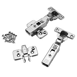 Half Overlay Mini Blum® 26mm 90° Clip-On Frameless Overlay Hinges, Pair