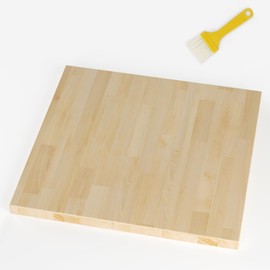 Unfinished Birch Solid Hardwood Butcher Block Countertop Cutting Board for DIY, Wood Table Top, Washer Dryer Counter Top, Butcher Block Work Bench Top for Desk 1.5ft. L x 25"W, 1.4" Thick
