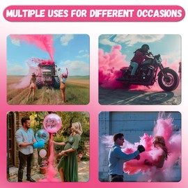 POPUPARTY 2 Pack Black-out Gender Reveal Powder- 4 lbs Pink Powder – Perfect for Baby Gender Reveal, Car Burnout, Color Toss, Photoshoots, Helicopters