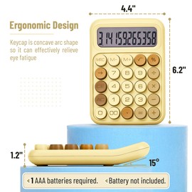 Mr. Pen- Mechanical Switch Calculator, 12 Digits, Large LCD Display, Beach Sand, Calculator Big Buttons, Mechanical Calculator, Calculators Desktop Calculator, Cute Calculator, Aesthetic Calculator