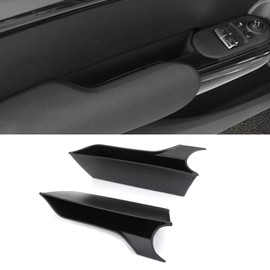 Artudatech Black Interior Door Armrest Storage Box Organizer Holde Tirm for MINI Cooper F56