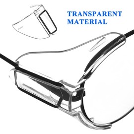 Frcolor 2 Pairs Frank Protector Goggles Glasses Side Guard Glasses Side Shield Clear Glasses Side Guard Glasses Side Guard Glasses Side Shield Glasses Side Shield Protective Glasses PC