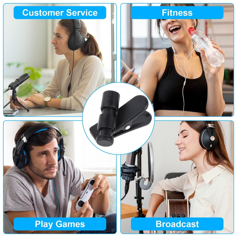 5 Pack Headphone Clips Headset Cable Clips for Earphone Wire