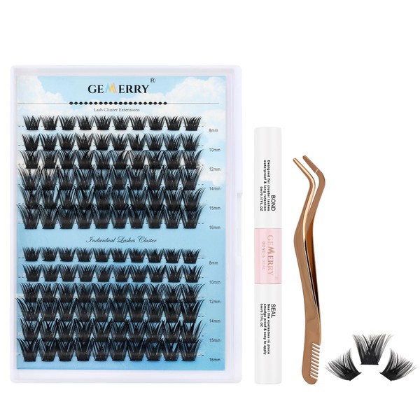 Individual Eyelashes Set 120 Pieces D Crul 8-16 mm Clusters