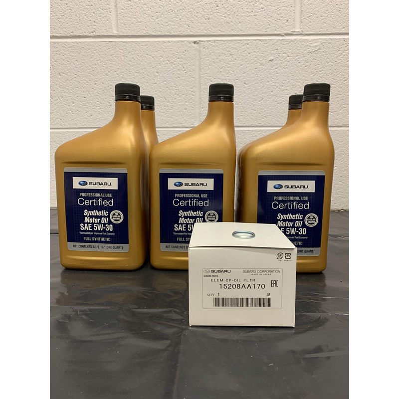 Genuine SUBARU Oil Change Kit Filter Gasket & 6 Qts