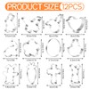 Pack of 12 Easter cookie cutters, stainless steel, rabbit, egg,