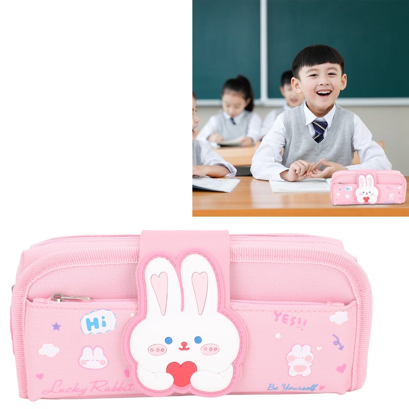 Large Pencil Case Canvas Detachable Portable Large Capacity Pencil Pouch