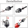 Mesee 1.5-13mm Capacity 1/2-20 UNF Thread Key Drill Chuck with