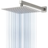 Voolan All Metal Shower Head with Extension Arm, Stainless Steel
