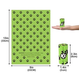 （240 piezas）Bolsas para Perro，Bolsas para excremento de perros Bolsas para caca de perro, bolsas para caca extra gruesas y fuertes para perros, a prueba de fugas garantizadas，（Verde,16 rollos）