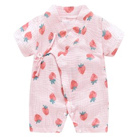 PAUBOLI Baby Kimono Robe Newborn Cotton Yarn Bodysuit Romper Infant Japanese Pajamas 0-24 Months