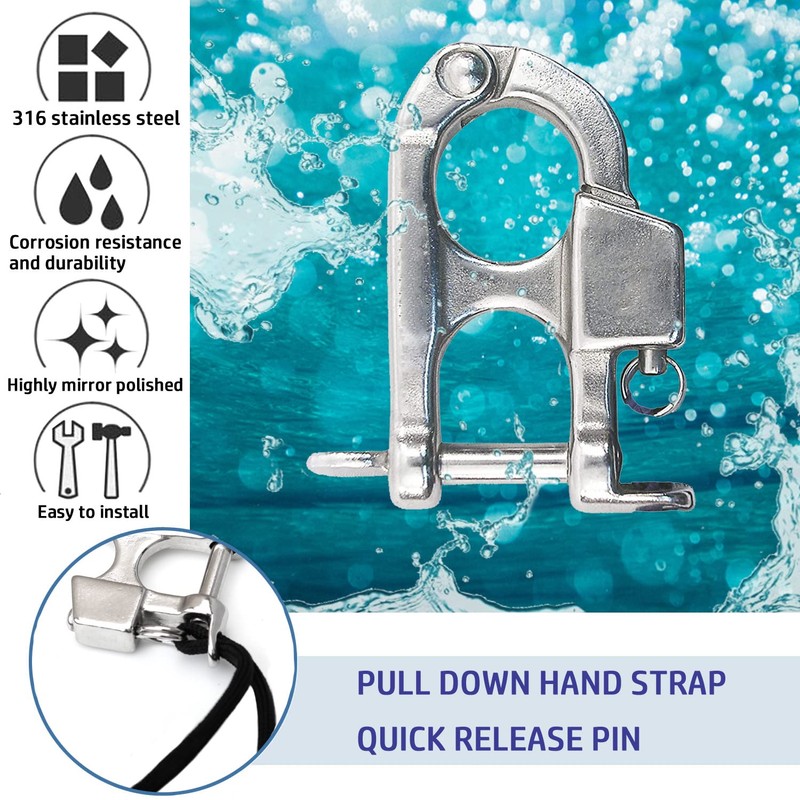YUSOVE Quick Release Snap Shackle Boat Marine 316 Stainless Steel