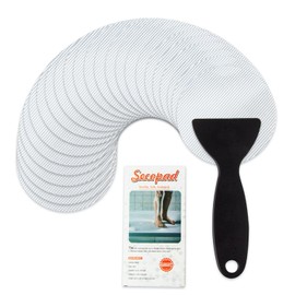 Secopad Original Bathtub Non-Slip Stickers for Tub & Shower Floor, Strong Anti-Slip Shower Stickers with Scraper Ideal for Families with Kids, Adults & Seniors, 12 PCS (Clear)