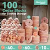 Cedar Blocks for Clothes Storage 100 Pack, 100% Natural Aromatic