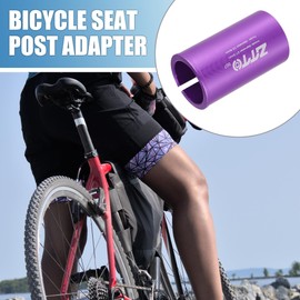 A ABSOPRO Bicycle Seat Post Adapter 27.2mm 1.07" ID 33.9mm 1.33" OD Purple