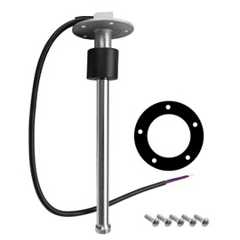 Vaticas - Unidad de envío de combustible de 0 a 90 ohmios, emisor de combustible para barco, 190 mm, sensor de nivel de combustible de acero inoxidable, para barco, coche, caravana, camión, vehículo