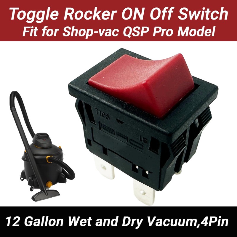 Toggle Rocker ON Off Switch Fit for Shop-vac QSP Pro