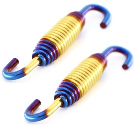 Pack of 2 58 mm Motorcycle Exhaust Springs, Exhaust Spring Hooks, Motorcycle Springs, Motorcycle Exhaust Middle Pipes Springs, Stainless Steel Springs, Swivel Springs, Universal Engines Parts