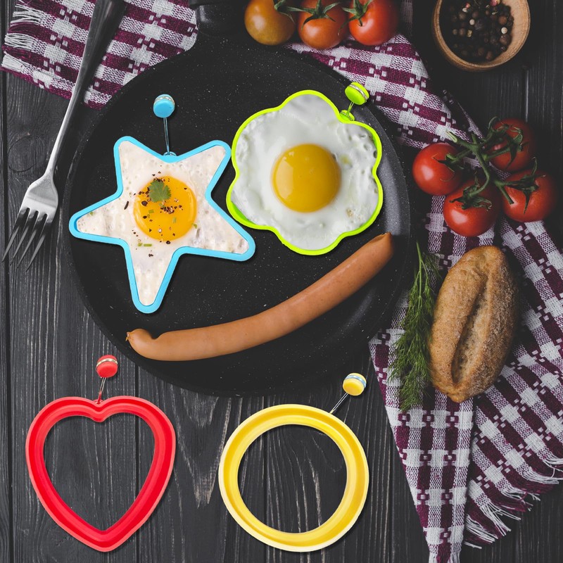 TEAONE Egg Mold, 4 PCS Egg Cooking Rings for Frying