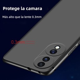 QWYJ Funda for Honor 90 5G Case Protectora de TPU Suave Ultrafina Matte Minimalista Liso (Negro)