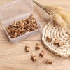 120 Pcs Wood Push Pins, Walnut, Standard, Wooden Thumb Tacks