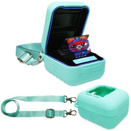 JCHPINE Silicone Cover Case for Bitzee Interactive Digital Pet and Case, Protective Skin Sleeve for Bitzee Virtual Electronic Pets Accessories (for Original 15 Animals) (Teal)