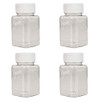 4 Pieces 80ml Empty Clear Plastic Pill Bottles Solid Powder