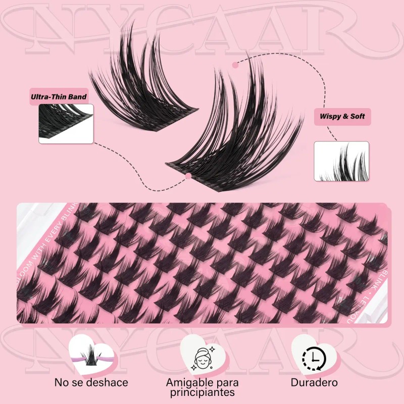 Kit Pestañas Volumen Intenso Nycaar Dramáticas Con Pegamento