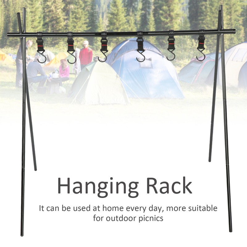 Outdoor Camping Equipment Hanging Rack Foldable Stand Shelf Hanger with
