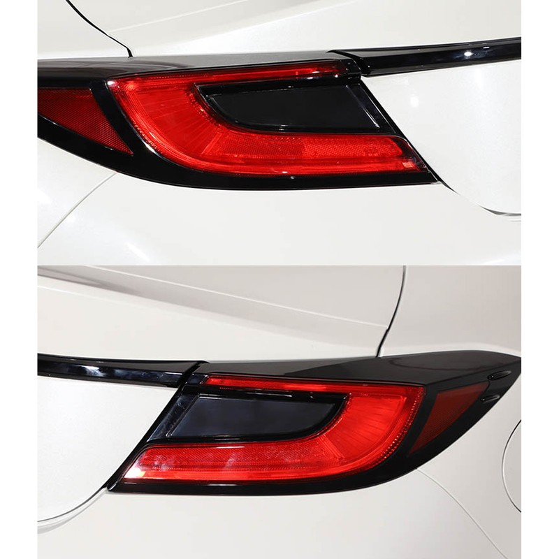 2PCS Tail Light Trim Cover Smoked Black Transparent Style Smooth