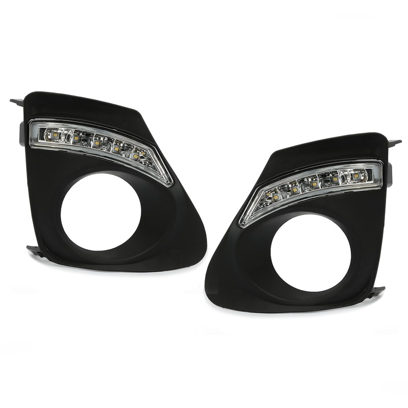 HECASA Front Fog Light W/Bezel Compatible with 2011-2013 Toyota Corolla